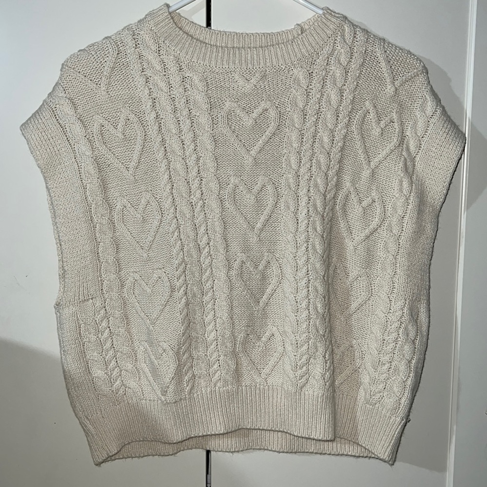 Aqua sleeveless sweater